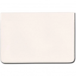 White Jumbo Vinyl Fold-Over Custom Card Case
