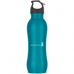 Metallic Teal - Stainless Steel Contour Promotional Water Bottle - 25 oz.