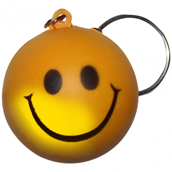 Orange to Yellow Mood Stressball Keychain - Smiley Face