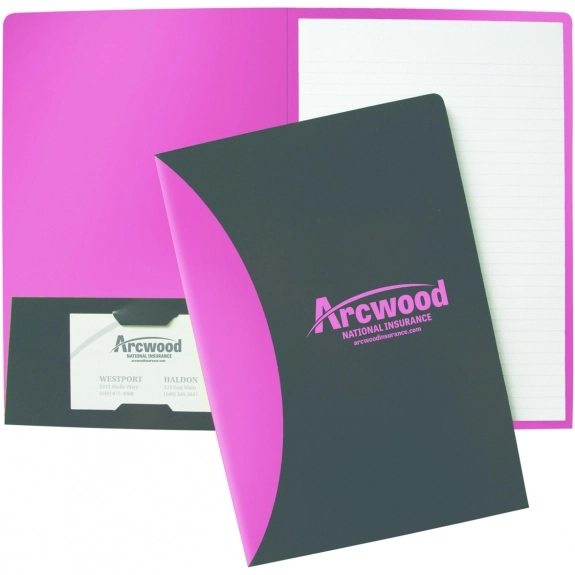 Pink Splash Pocket Padfolio - 6.5"w x 9.5"h