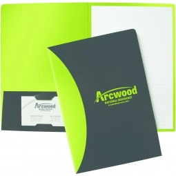 Lime Splash Pocket Padfolio - 6.5"w x 9.5"h