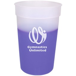 Frosted to Purple Color Changing Mood Custom Stadium Cup - 22 oz.