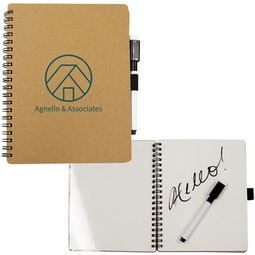 Natural - Innovator Custom Dry Erase Spiral Notebook - 5.5"w x 7"h