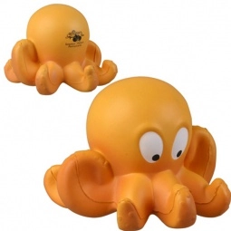 Orange Octopus Promotional Stress Balls