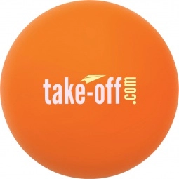 Orange Squeezable Round Logo Stressball