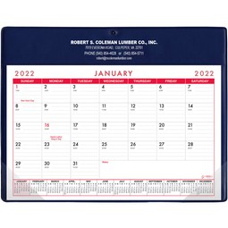 Royal Blue Custom Desk Pad Calendar