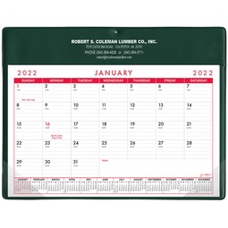 Green Custom Desk Pad Calendar