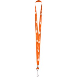 Orange - Polyester Custom Lanyard w/ J-Hook