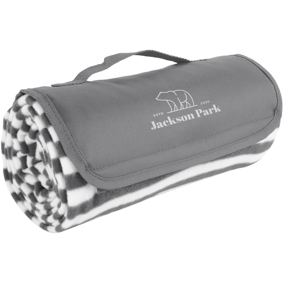 Charcoal - Cabana Custom Embroidered Roll-Up Blanket
