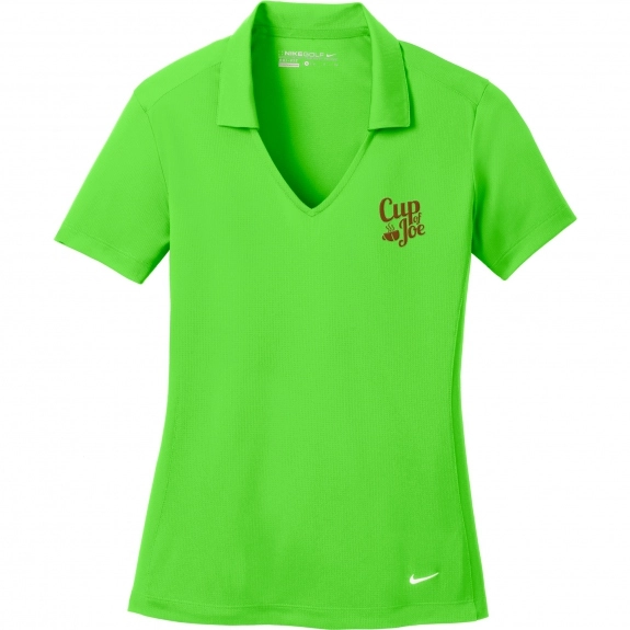 Action Green Nike Dri-FIT Vertical Mesh Custom Polo Shirts - Women's