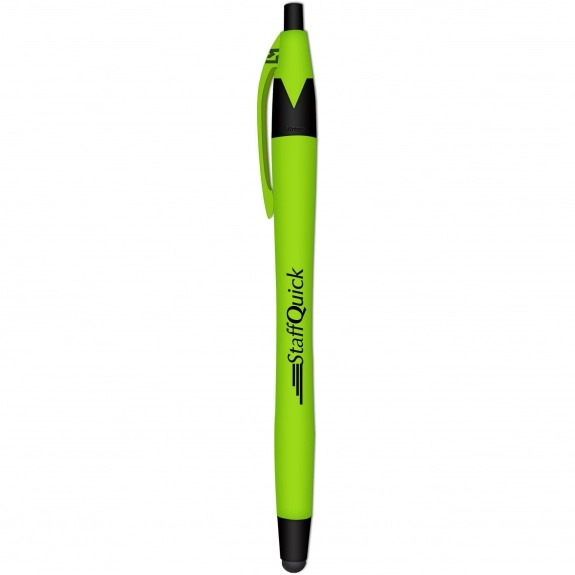 Light Green - Soft Touch Rubberized Custom Stylus Pen
