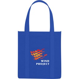 Full Color Non-Woven Avenue Shopper Logo Tote Bag - 12"w x 13"h x 8"d