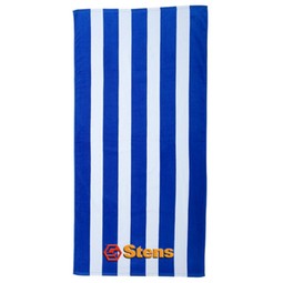 Carmel Towel Company Velour Striped Custom Beach Towel - 30" x 60"