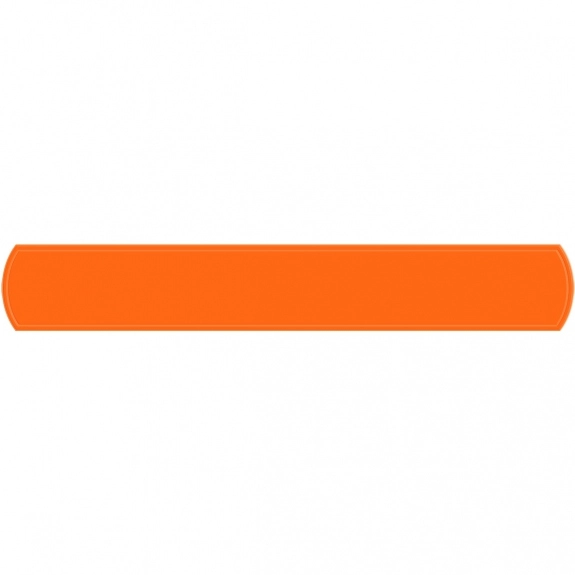 Fluor. Orange Reflective Snap-On Promotional Bands / Logo Wristband - 7"
