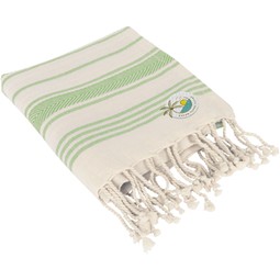 Lime green - Bungalow Custom Embroidered Beach Towel - 36" x 72"