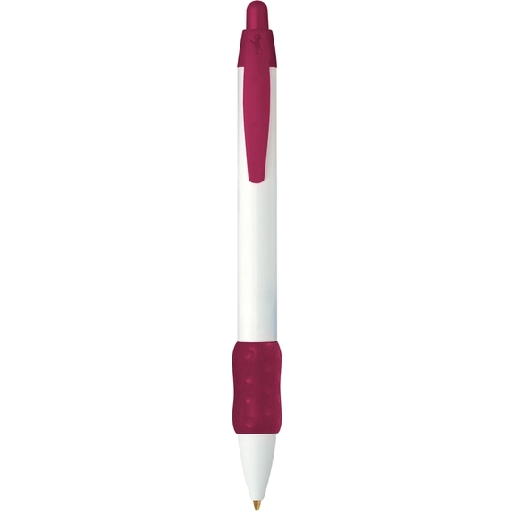 Burgundy BIC WideBody Retractable Imprinted Pen w/ Color Rubber Grip
