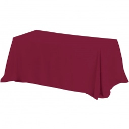 Burgundy 4-Sided Custom Table Cover - 6 ft.