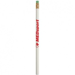 Recycled Newspaper Promotional Pencil - White