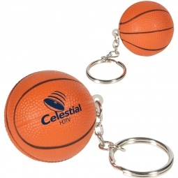 Basketball Shaped Custom Keychain Stress Ball