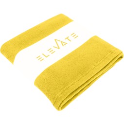 Yellow - Striped Microfiber Promotional Beach Towel - 27.5" x 55"
