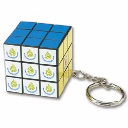 Micro Rubik's Puzzle Cube Promotional Keychain
