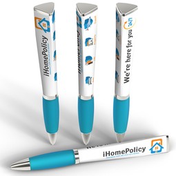 Full Color Tri-Ad Promotional Pen w/ Grip