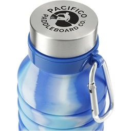 Lid Zigoo Tie Dye Custom Collapsible Water Bottle - 18 oz. 