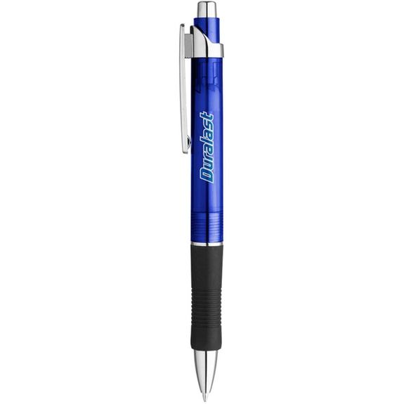 Blue - Translucent Gel Rubber Grip Custom Pen