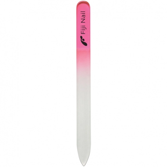 Pink Glass Promotional Nail File w/ Sleeve