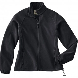 Black North End Micro-Fleece Full Zip Custom Jackets - Women's