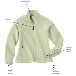 Features North End Micro-Fleece Full Zip Custom Jackets - Women's
