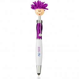 Purple Miss MopTopper Custom Stylus Pen w/ Screen Cleaner