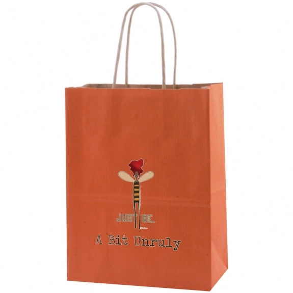 Terra Cotta Tinted Kraft Finish Promotional Shopping Bag