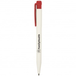 White / Red - iProtect Antibacterial Promotional Click Pen
