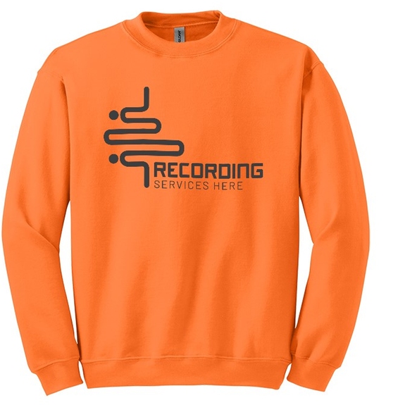 Safety Orange - Gildan Heavy Blend Crewneck Sweatshirt 