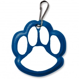 Blue Reflective Promotional Zipper Pull - Paw Print