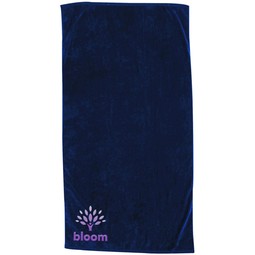 Navy Blue - Jewel Collection Custom Beach Towel - 30"w x 60"h