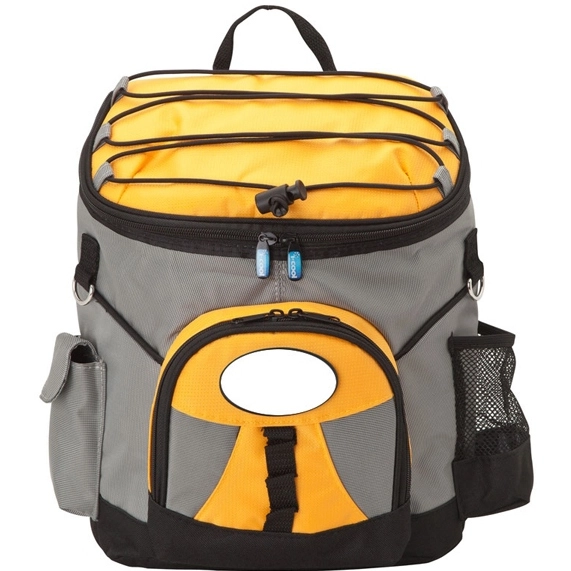 Yellow Color Dome I-Cool Promotional Backpack Cooler
