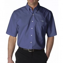 UltraClub Classic Wrinkle-Free Short-Sleeve Oxford Custom Shirt - Colors