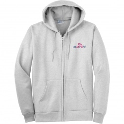 Port & Company Ultimate Full Zip Custom Hooded Sweatshirt - Heathers