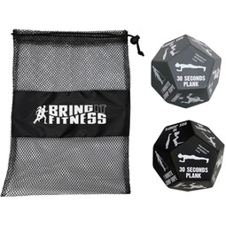 Fitness Fun Promotional Dice Game w/ Custom Pouch