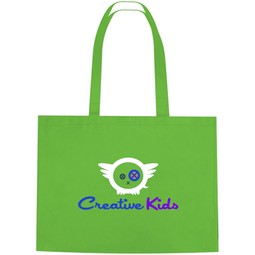 Lime green - Non-Woven Promotional Shopper Tote w/ Hook & Loop Closure