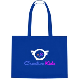 Royal blue - Non-Woven Promotional Shopper Tote w/ Hook & Loop Closure