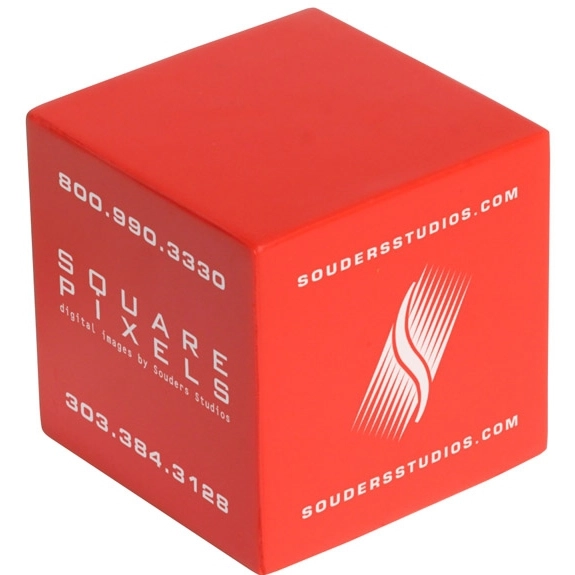Red Cube Custom Stress Balls