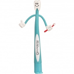 Light blue Characters Bend-A-Pen - Tooth - Promotional Pen