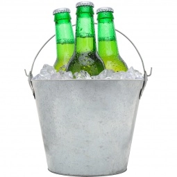 In Use Metal Beverage Custom Bucket w/ Handle - 5 Liter