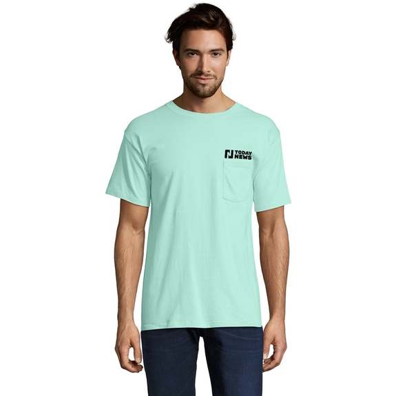 Clean Mint - Hanes Beefy-T Promotional T-Shirt w/ Pocket