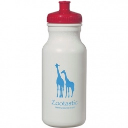 White/Red Biodegradable Personalized Sport Bottle - 20 oz.