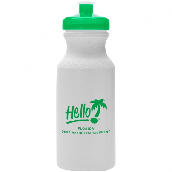 White/Green Biodegradable Personalized Sport Bottle - 20 oz.