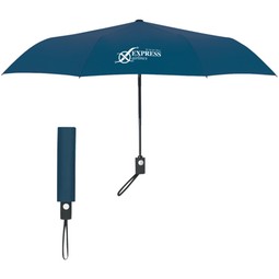 Navy Blue Telescopic Automatic Open Custom Umbrellas